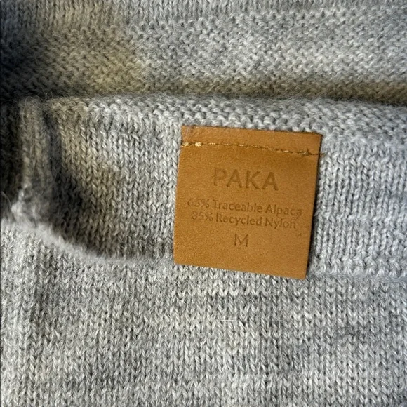 Paka Gray Knit Alpaca Hoodie, Men’s Medium — Brand New - Picture 6 of 10